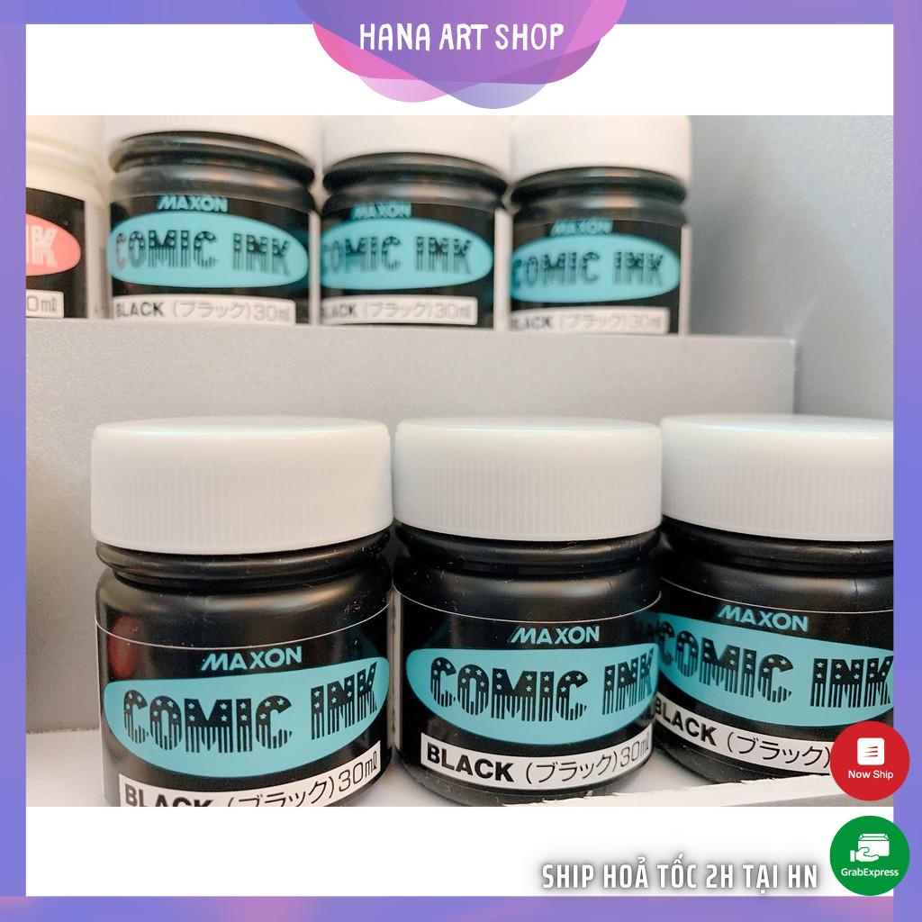 Mực Vẽ Manga Comic Ink - Holbein Maxon - Mực Chấm Bút Sắt Và Cọ