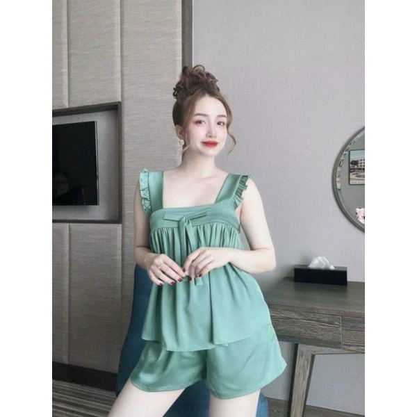 Set Lụa Satin Cánh Tiên Siêu Đẹp - Hàng thiết kế