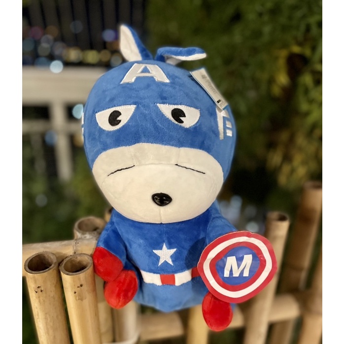 Gấu bông Mashimaro hí cosplay Captain America 25-30cm
