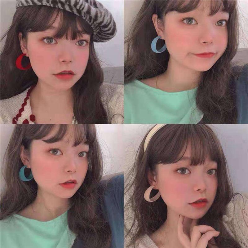 Khuyên Tai Thiết Kế Hình Chữ C Thời Trang Nữ Đơn Giản