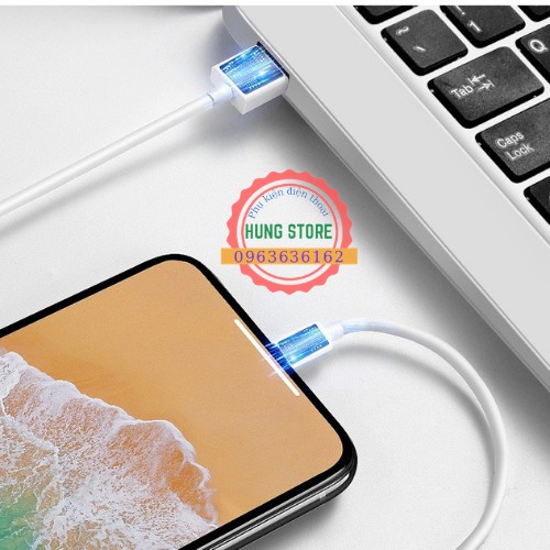 Cáp sạc điện thoại chính hãng xuất xịn có chân USB Type C và chân USB Lightning sạc nhanh cho các dòng máy cao câp