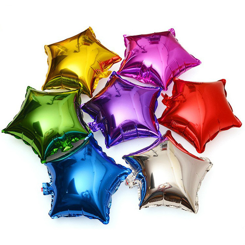 1 bong bóng lá nhôm hình ngôi sao 18 inch 12 màu trang trí tiệc