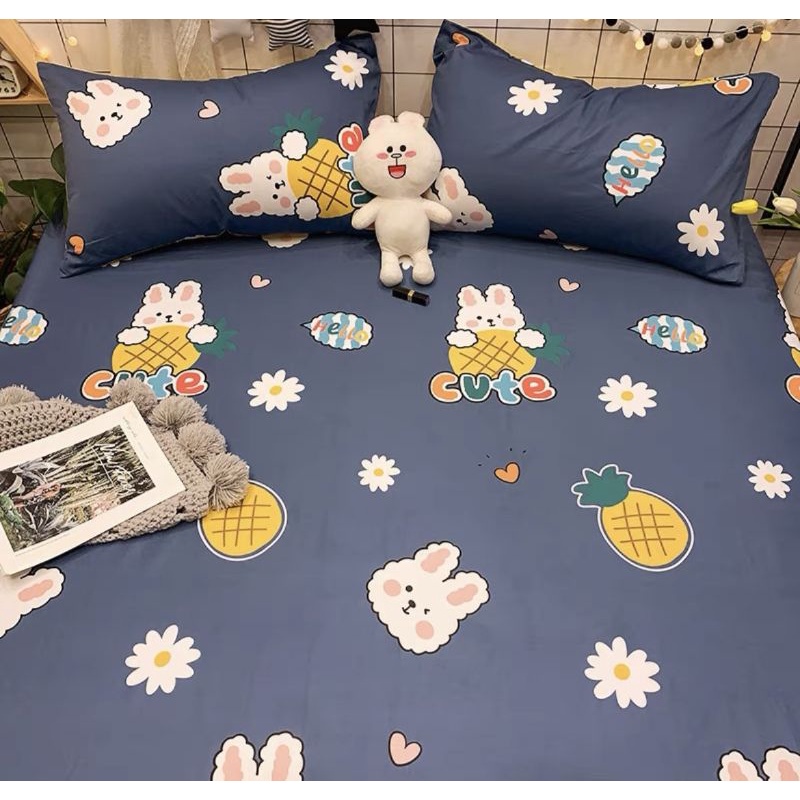 (Nhiều mẫu) Ga gối Cotton Living 3 món nhập khẩu,mọi kích thước, miễn phí bo chun, inbox để gửi thêm mẫu | BigBuy360 - bigbuy360.vn