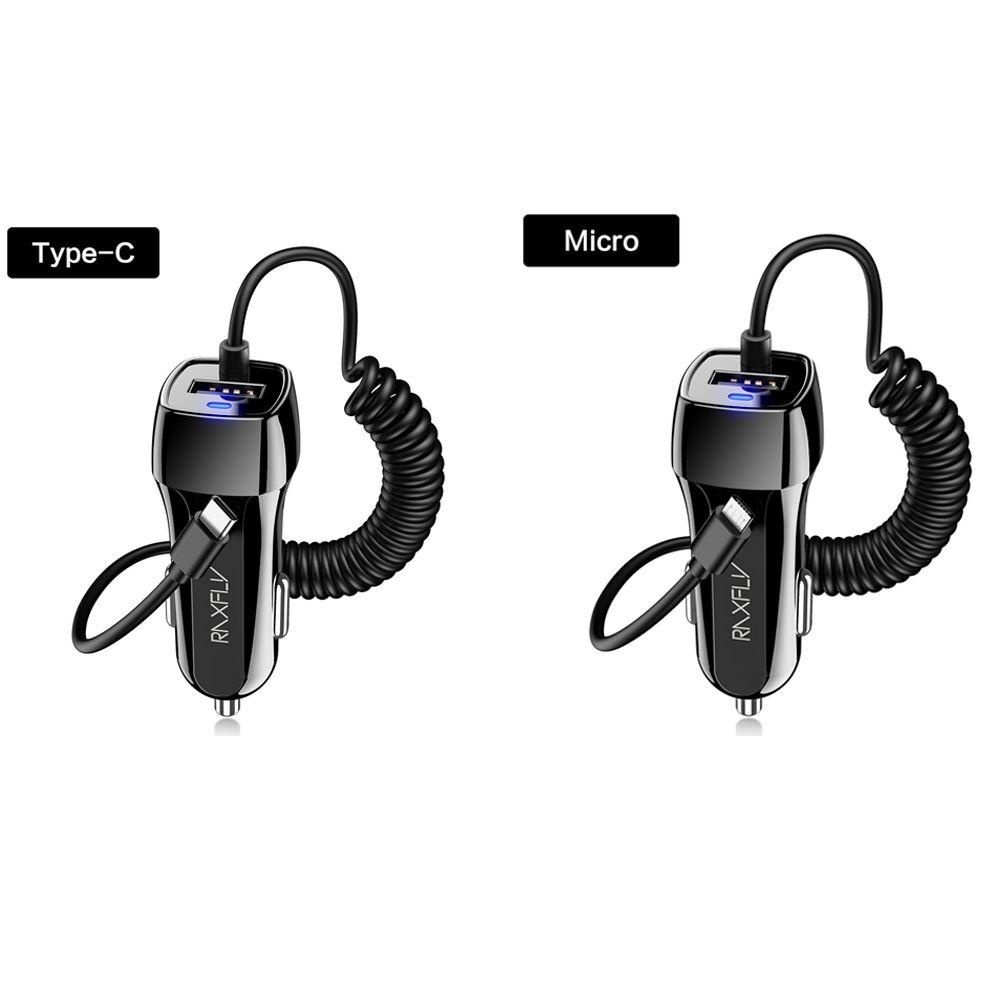 Ổ Cắm Sạc Điện Thoại Kiêm Bật Lửa Thuốc Lá Type C Có Lò Xo Cho Xe Hơi
