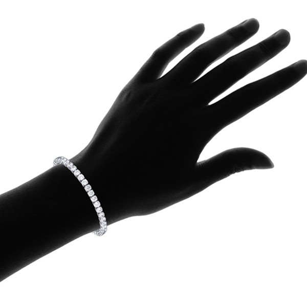 Vòng tay khóa kẹp dạng chuỗi hạt lập phương bằng kim loại đồng/đồng thau đính hàng đá zircon | BigBuy360 - bigbuy360.vn