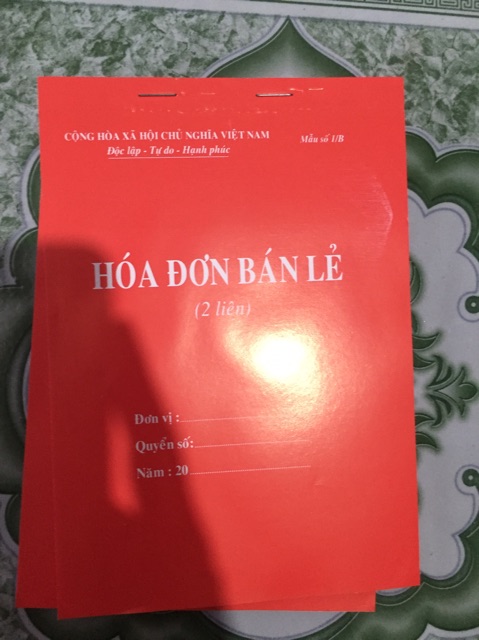 Hoá đơn bán hàng 1 liên, 2 liên