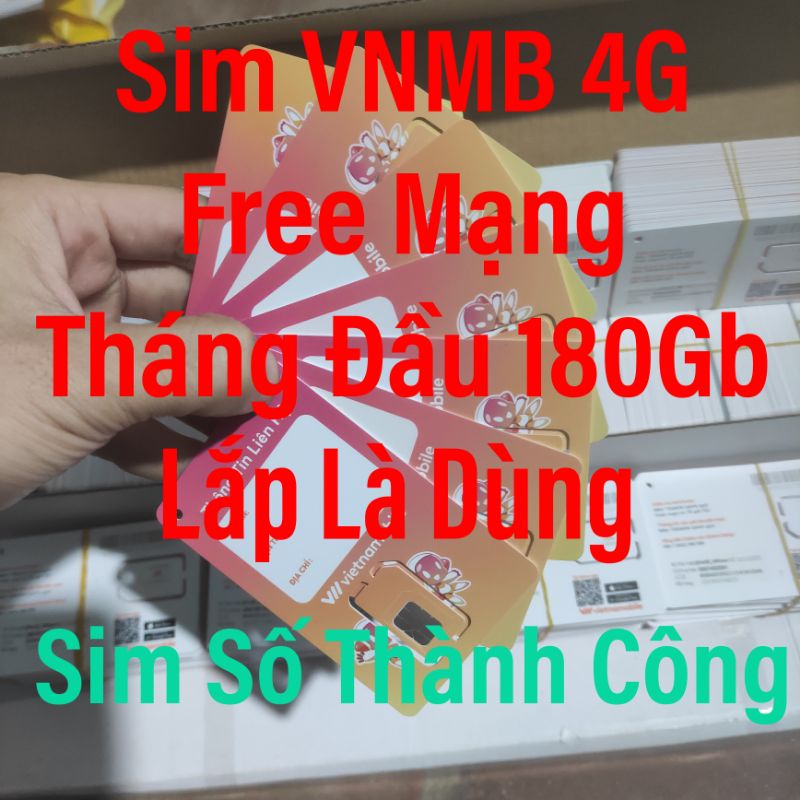 Sim 4G Vietnamobile Data 180Gb (6Gb/Ngày) - Sim Không Giới Hạn Data - Giá Siêu Rẻ