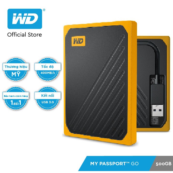 Ổ cứng WD My Passport Go 500GB | BigBuy360 - bigbuy360.vn