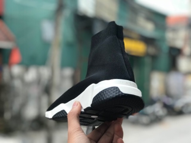 Giày thể thao ba.lens đen cao cổ cao cấp