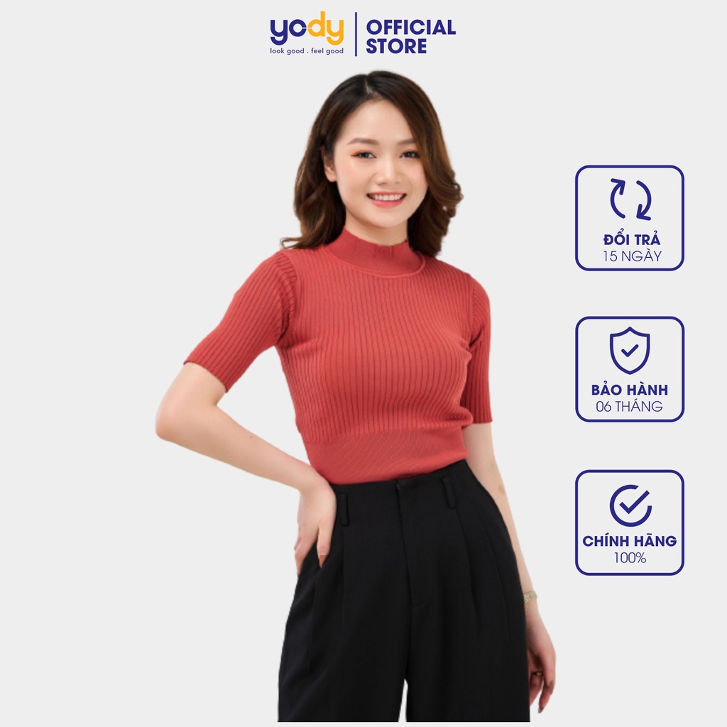 Áo len nữ YODY cổ tròn 5 cm dáng ôm co giãn tốt màu sắc thanh lịch ALN4002 | BigBuy360 - bigbuy360.vn