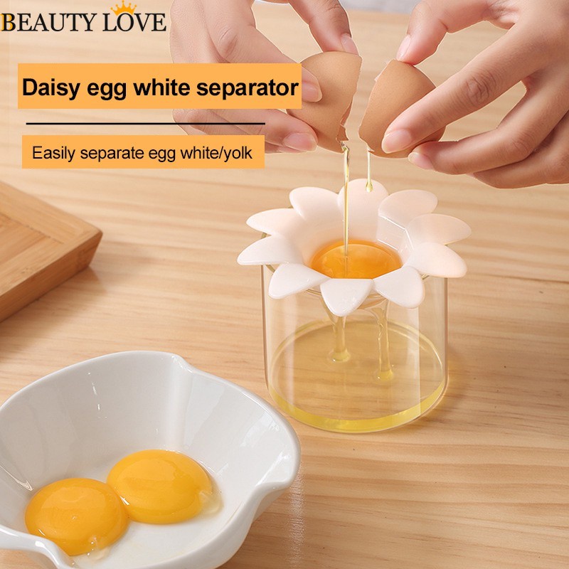 Dụng Cụ Tách Lòng Đỏ Trứng Gà Bằng Nhựa Hình Hoa Cúc Dễ Thương