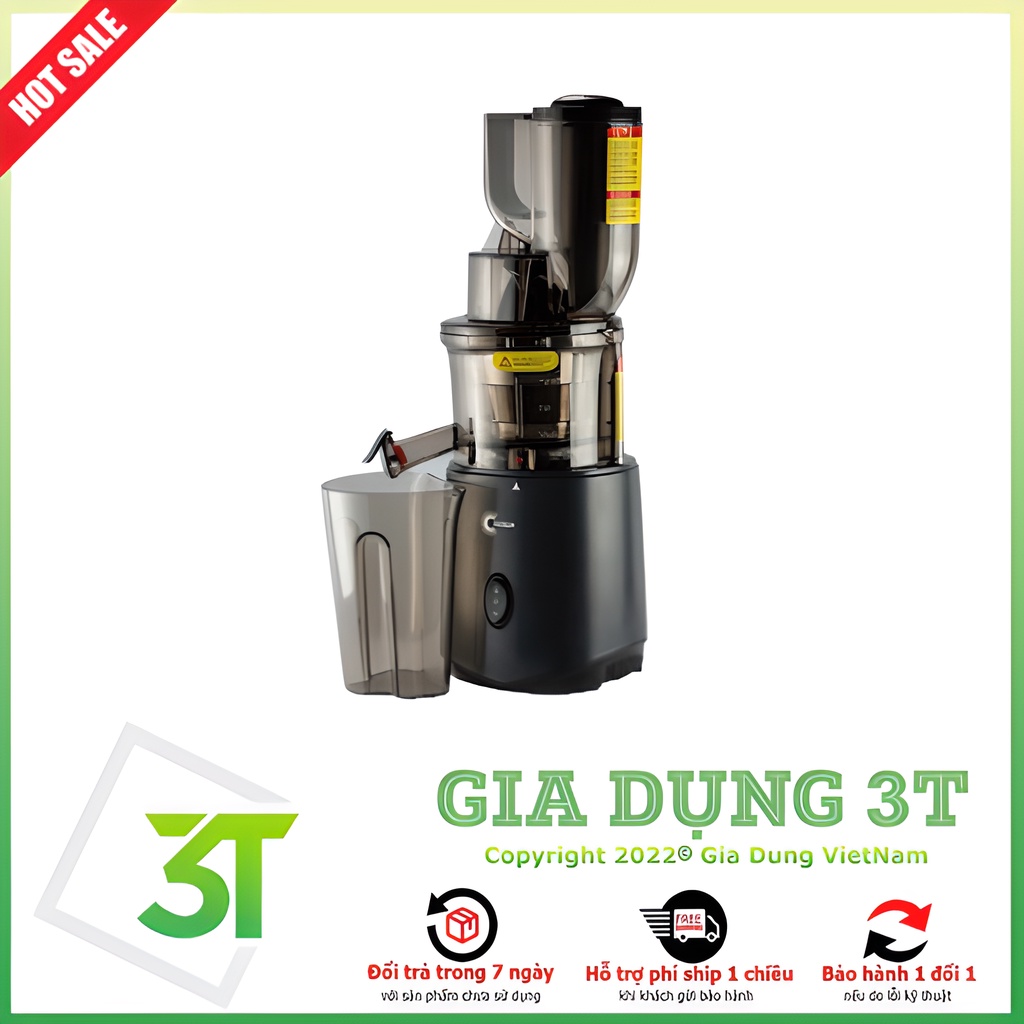Máy ép chậm GESUN G-500 ứng dụng công nghệ ép chậm thông minh,bảo toàn dưỡng chất có trong thực phẩm, ép kiệt bã đến 95%
