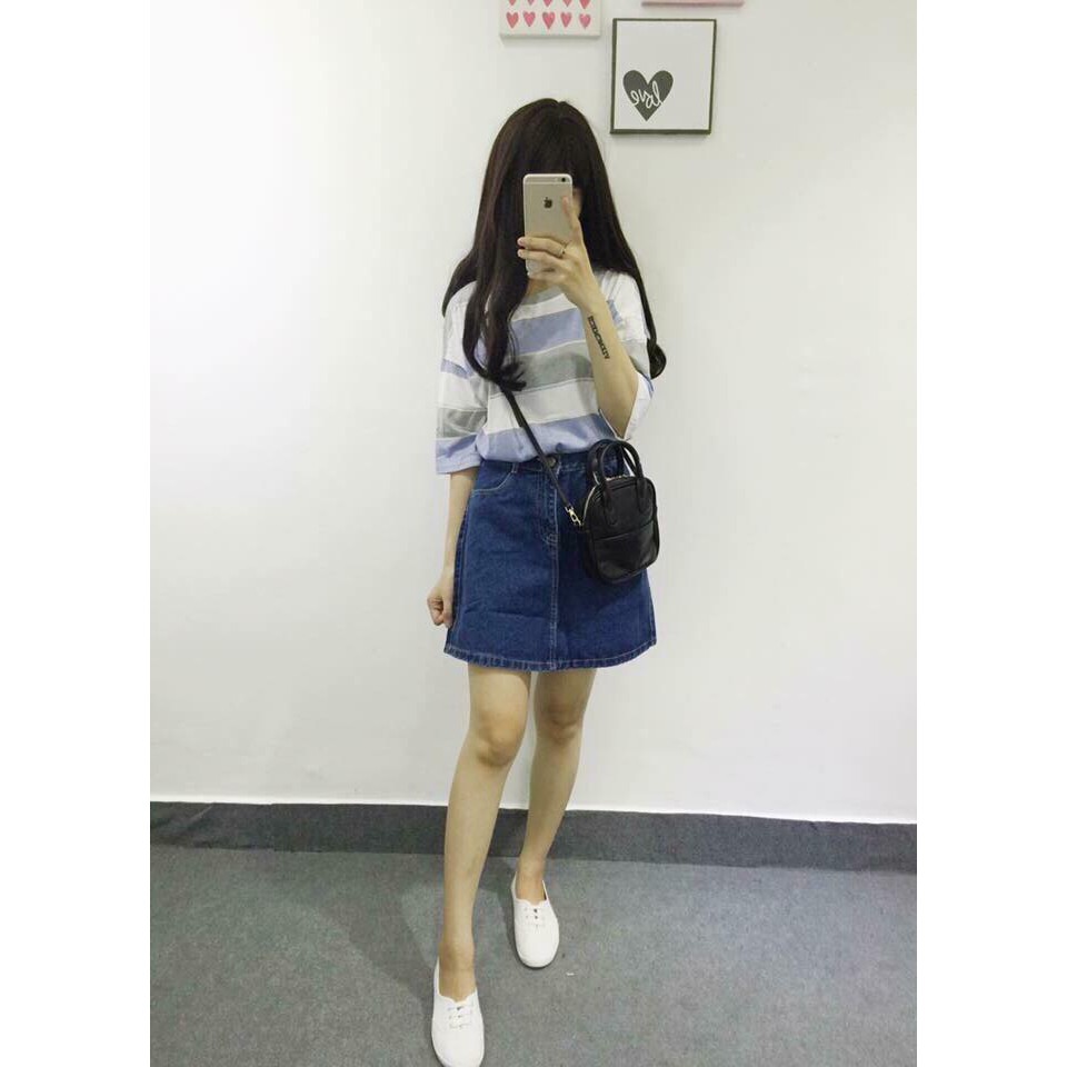 Chân váy jean đẹp dáng basic dễ phối đồ siêu hot | BigBuy360 - bigbuy360.vn