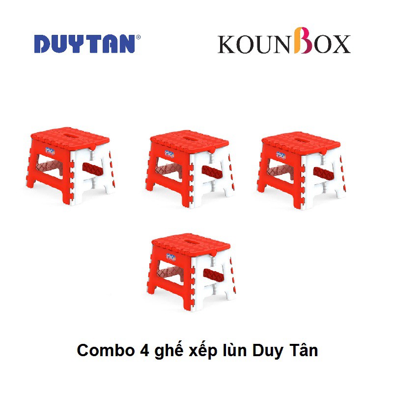 Combo 4 Ghế Nhựa Xếp Lùn Duy Tân (29,6 x 24 x 21,4 Cm)