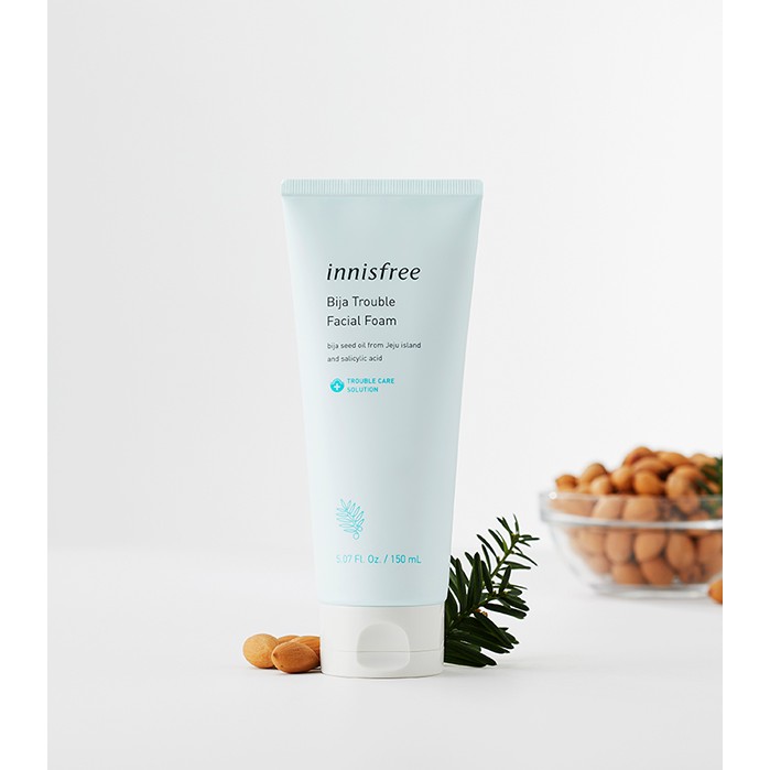 {CHUẨN AUTH - BILL} Sữa Rửa Mặt Cho Da Mụn- Da Nhạy Cảm Innisfree Bija Trouble Facial Foam (Phiên Bản 2019)