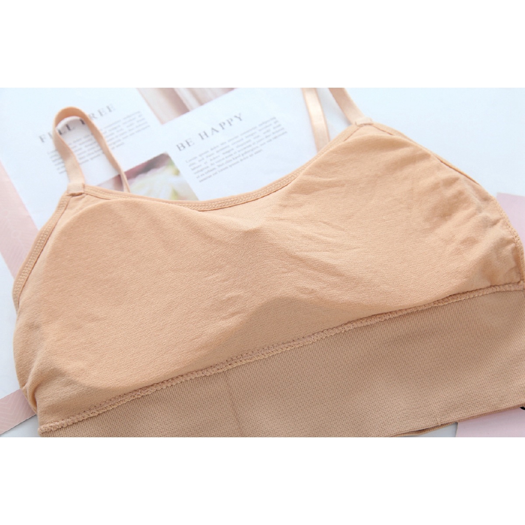 Áo Lót Thể Thao Không Gọng Chống Chói Thiết Kế Dây Đan Chéo Lưng Xinh Xắn | BigBuy360 - bigbuy360.vn
