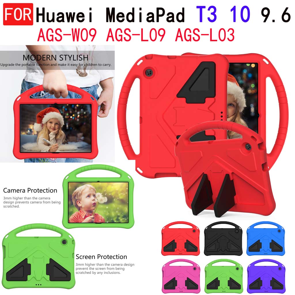 Ốp Máy Tính Bảng EVA Chống Sốc An Toàn Có Giá Đỡ Cho Trẻ Em Huawei MediaPad T3 10 AGS-W09 AGS-L09 AGS-L03 9.6 inch