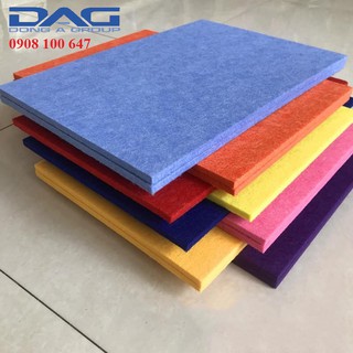 Nỉ tiêu âm  Acoustics Panels Polyester Sonic không vát góc cạnh 60x60cm Combo 8 Tấm