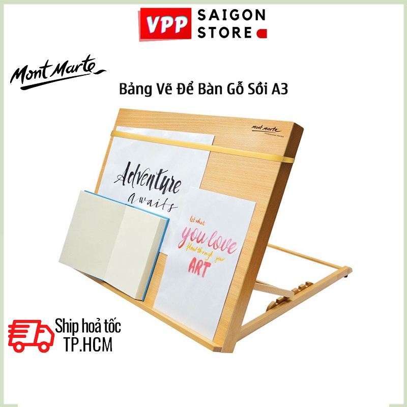 Bảng Vẽ Để Bàn Gỗ Sồi Mont Marte A3 - Drawing Board Signature A3 - MEA0034