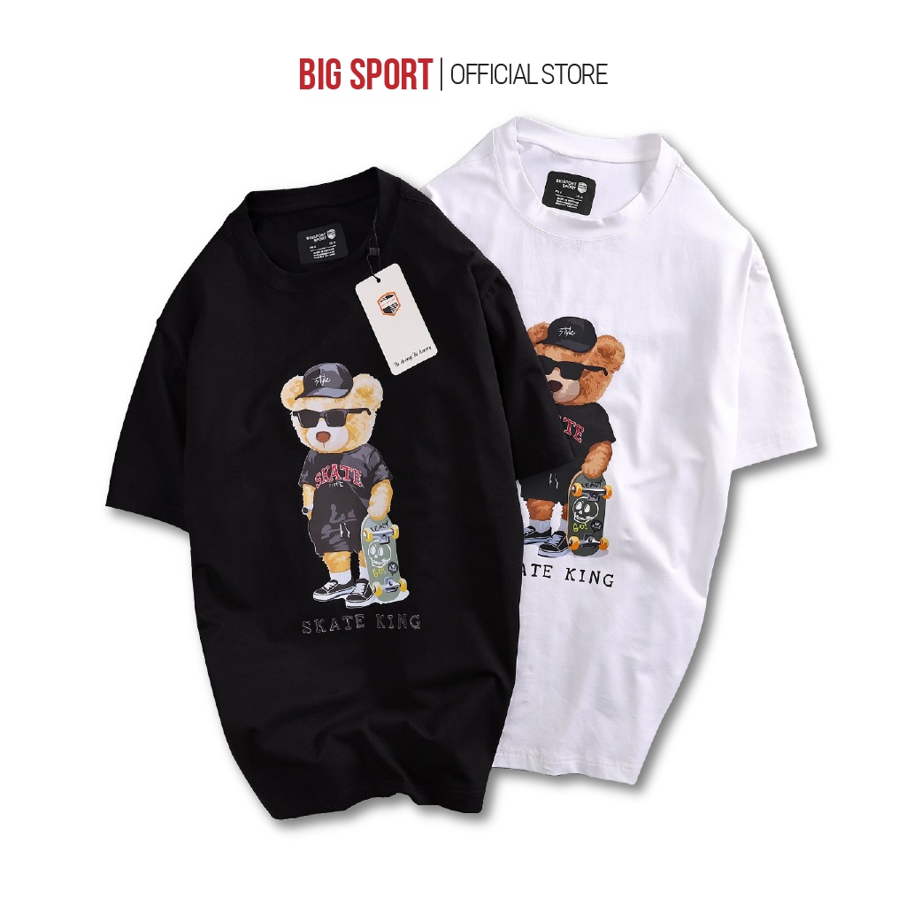 Áo Thun Unisex Vải 100% Cotton Xuất Khẩu Cao Cấp Co Giãn 4 Chiều Khử Mùi Thấm Hút Mồ Hôi - Big Sport, BS37
