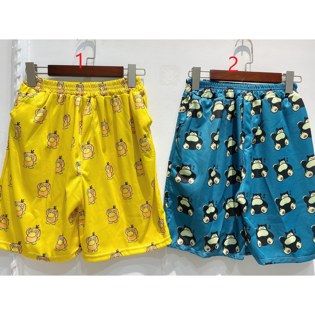 [Mã FASHIONXANH264 giảm 10k đơn 50K] Quần Đùi Hoạt Hình Dễ Thương Cute - Quần Short Ống Rộng Cartoon Hot Trend - HS