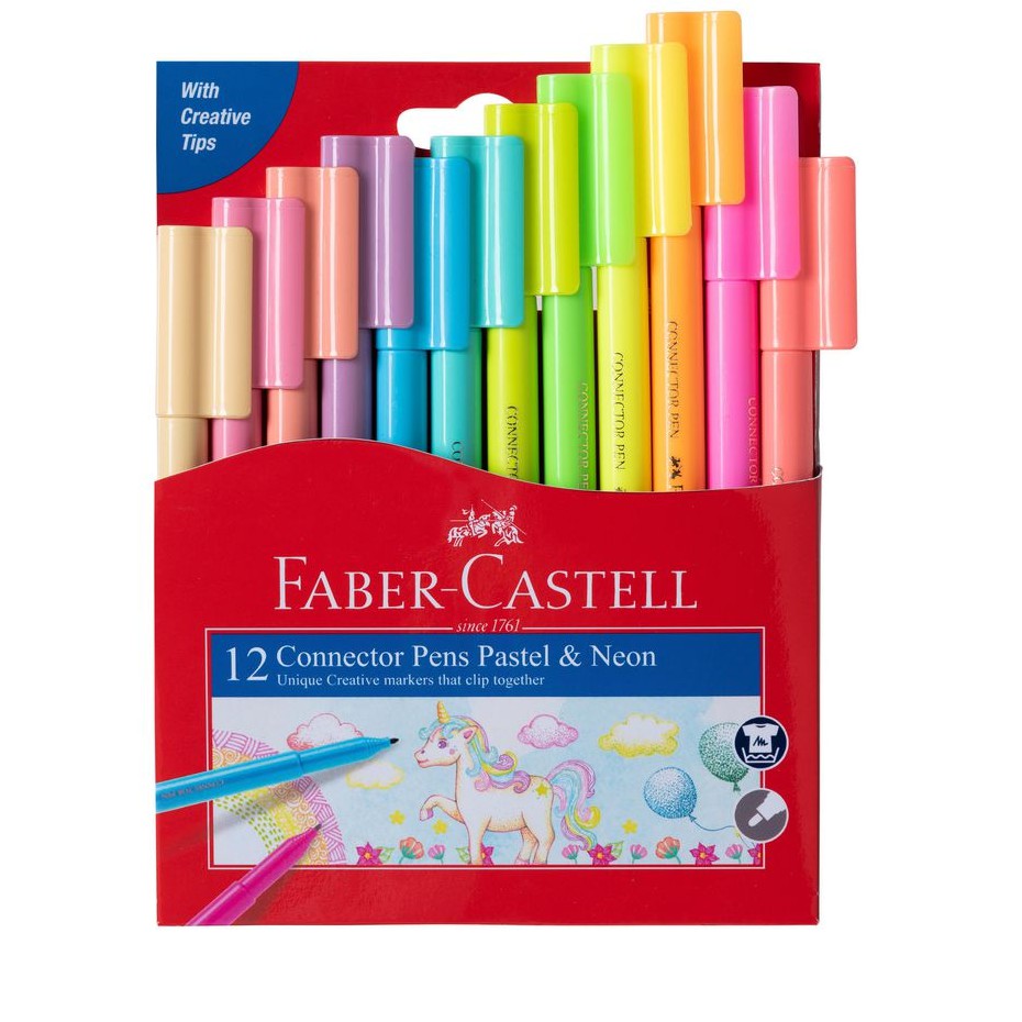 Bút Lông Connector Faber-Castell Tông Màu Pastel & Neon