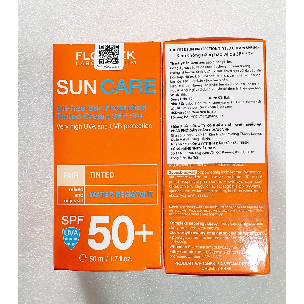 Kem Chống Nắng Floslek - Kiểm Soát Dầu SPF 50+