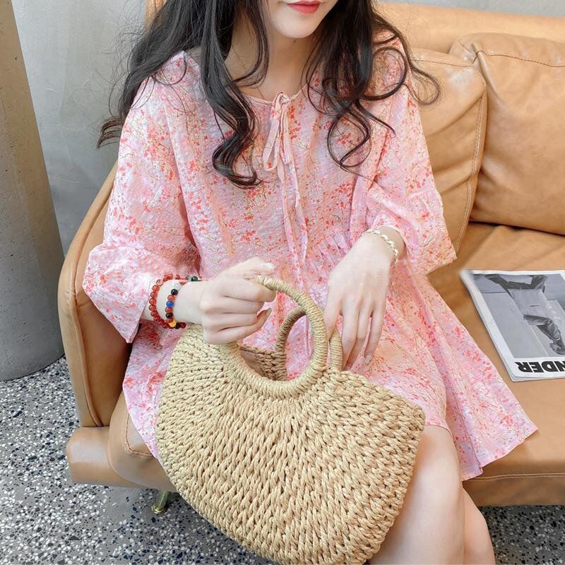 Áo Sơ Mi Tay Ngắn Dáng Rộng Thời Trang Mùa Hè Xinh Xắn Cho Nữ