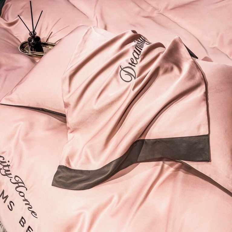 Bộ chăn ga gối phi lụa Dreamcity nhập khẩu , bộ 4 món chăn ga gối phi lụa Dreamcity cao cấp
