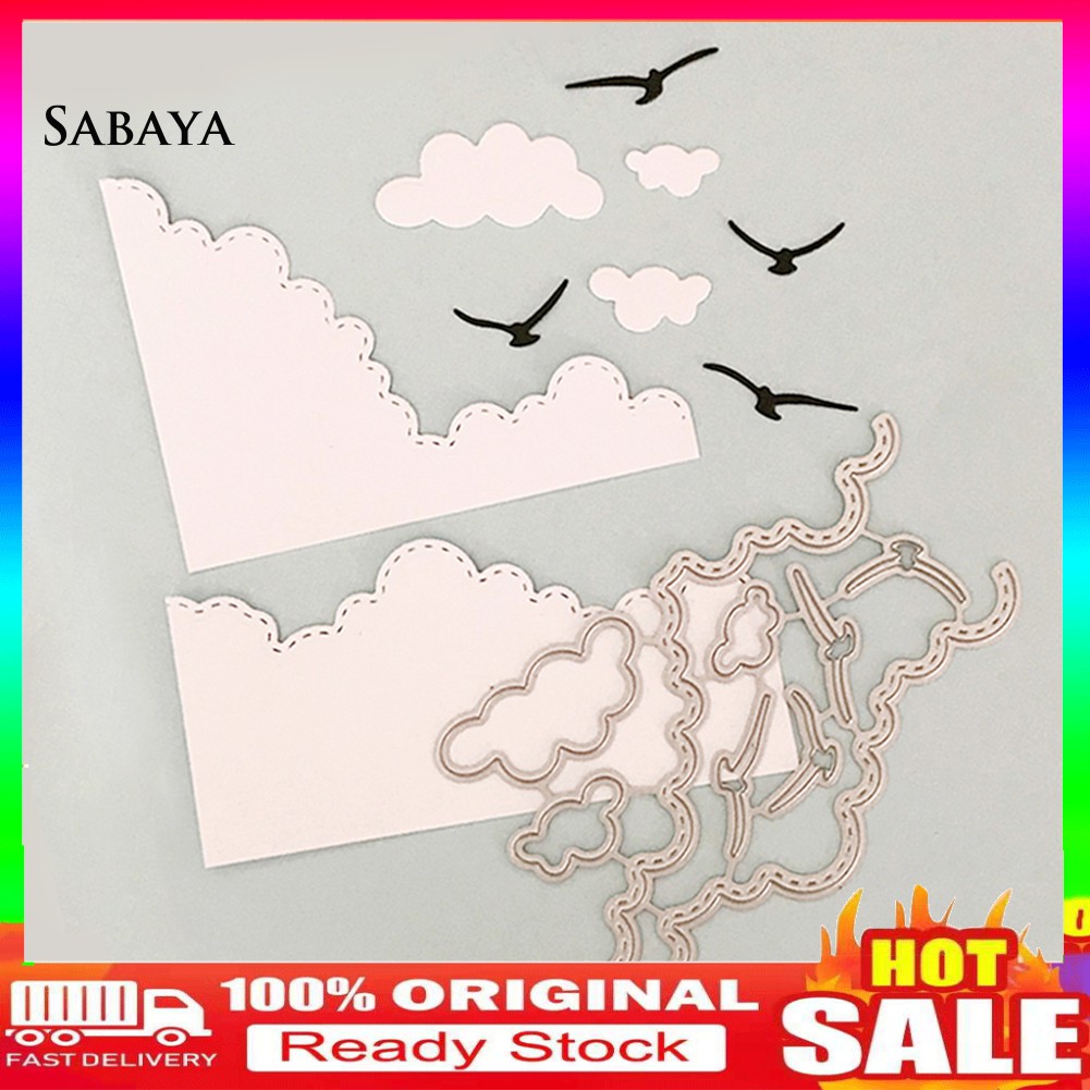Khuôn cắt giấy hình đám mây bằng kim loại dùng trang trí scrapbook