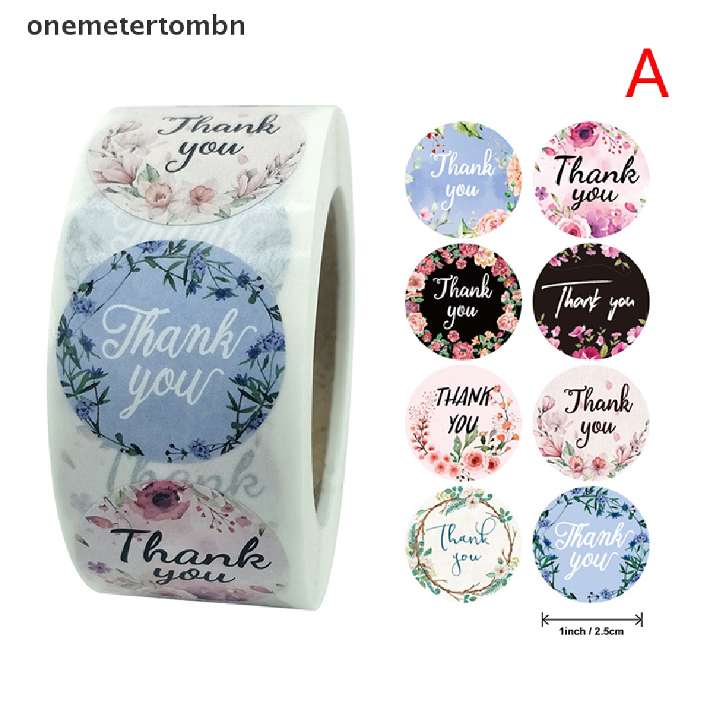Cuộn 500 miếng dán chữ thank you trang trí xinh xắn
