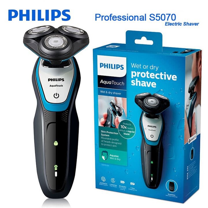 Máy cạo râu 3 lưỡi có thể cao khô và ướt nhãn hiệu Philips S5070 - Bảo hành 12 tháng