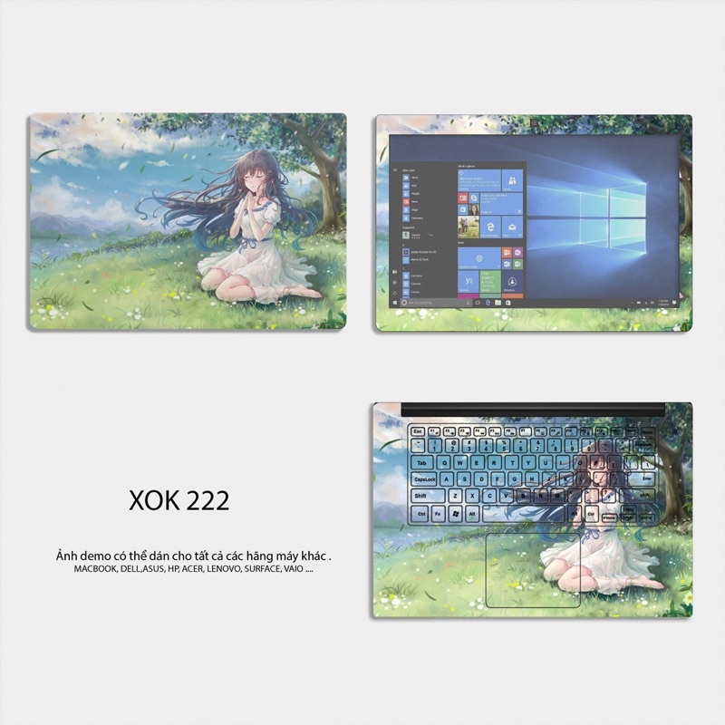 Skin Dán Laptop - CHỦ ĐỀ Anime Girl - Miếng Dán Laptop Cắt Sẵn Theo Từng Model Máy