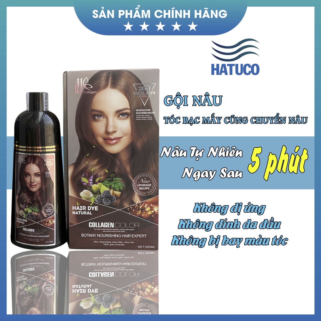 [CHÍNH HÃNG] Dầu gội phủ bạc tóc thảo dược Colagen 500ml CT92