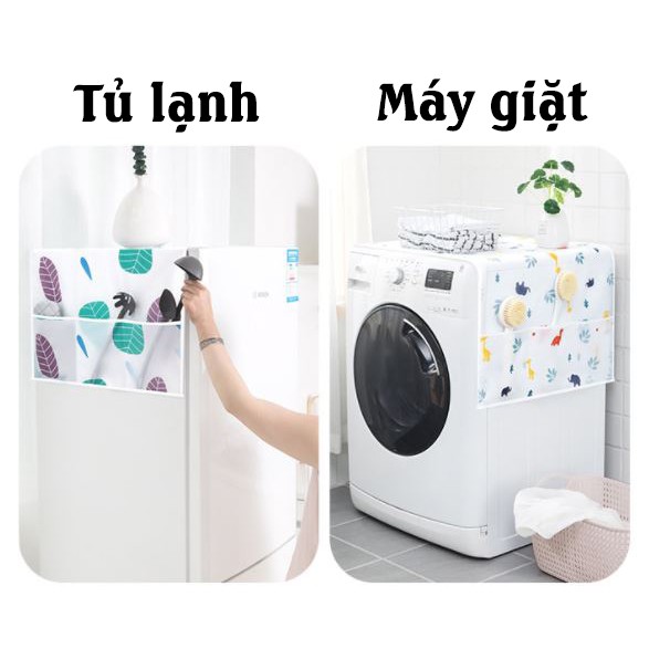 Khăn phủ tủ lạnh máy giặt chống bụi có túi đựng đồ dày dặn mẫu mới nhất 2020 | BigBuy360 - bigbuy360.vn