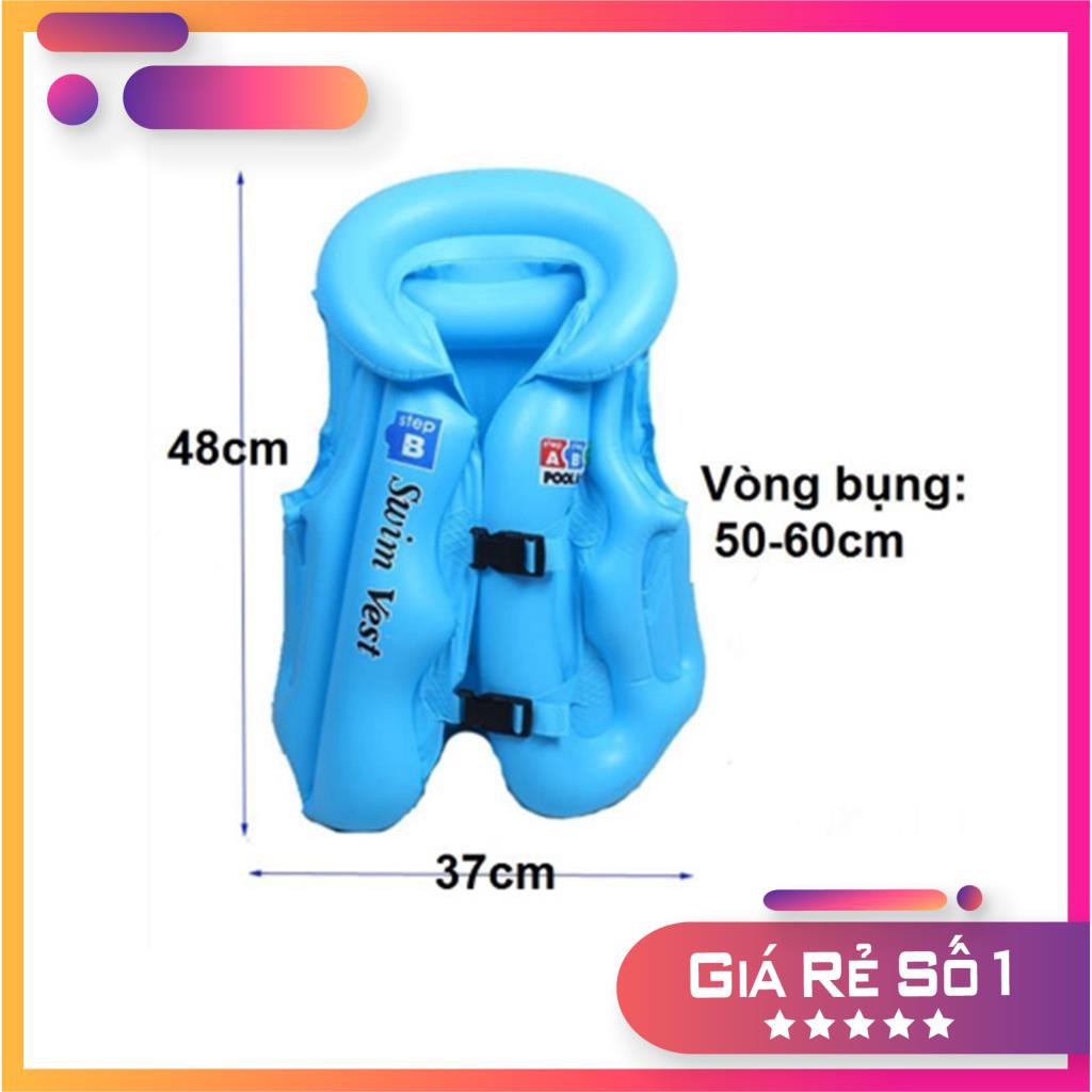 Áo phao bơi có viền đỡ cổ, lưng thăng bằng an toàn cho bé từ 12 đến 25Kg (3 màu tùy chọn)