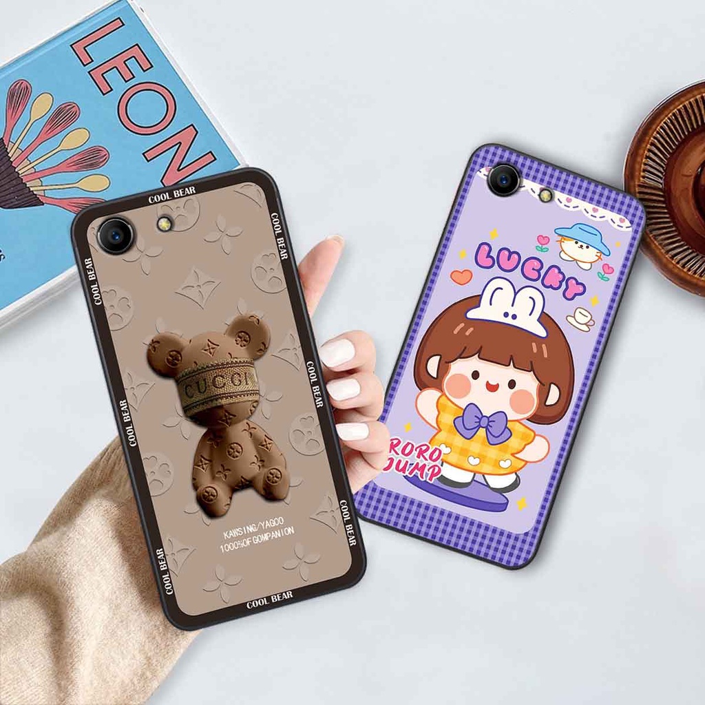 Ốp Oppo F1s / F3 / F3 Lite / F3 Plus bear brick, gấu đáng yêu, dễ thương