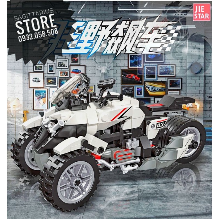 Lego Jiestar 92303 Lắp Ráp Siêu Moto 3 Bánh Honda NeoWing