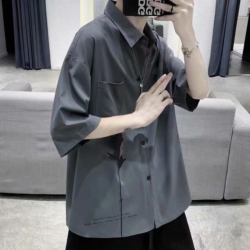 Áo sơ mi tay ngắn thời trang tùy chọn màu sắc dành cho nam