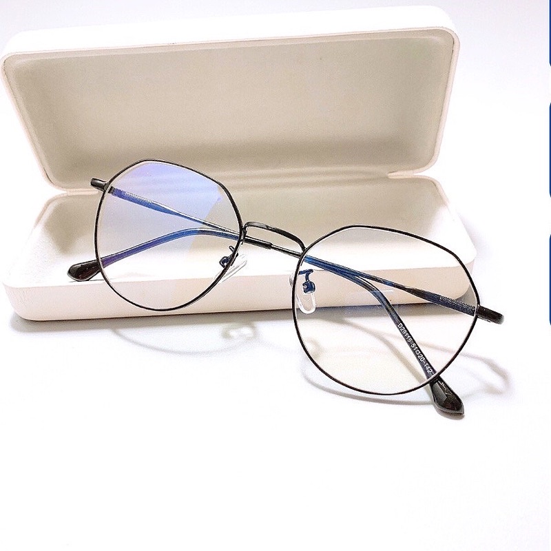 Kính gọng kim loại đa giác 29115 chống ánh sáng xanh, UV400  Jolie Eyewear - Nhận cắt tròng cận