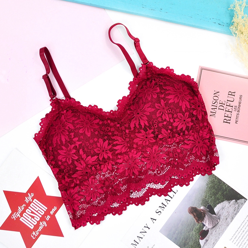 Áo Lót Ren Cổ Chữ V Hở Lưng Không Gọng Có Mút Nâng Ngực Quyến Rũ Dành Cho Nữ | BigBuy360 - bigbuy360.vn