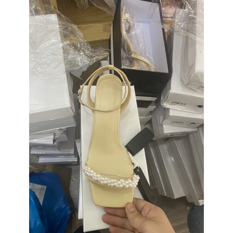 Sandal dây mảnh đính ngọc mới 2021 kèm ảnh thật
