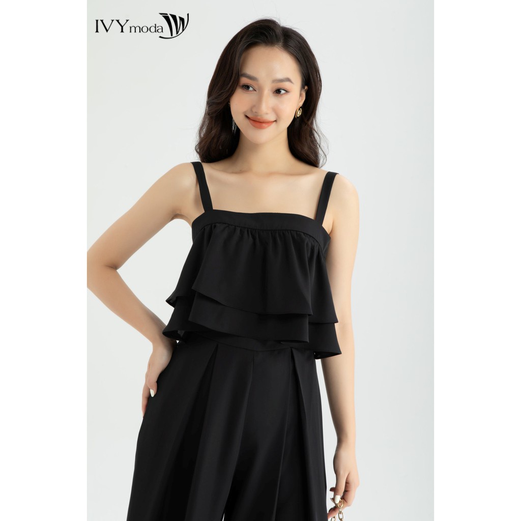 [NHẬP WABRTL5 GIẢM 10% TỐI ĐA 50K ĐH 250K ]Jumpsuit họa tiết 2 dây thiết kế IVY moda MS 18M6592