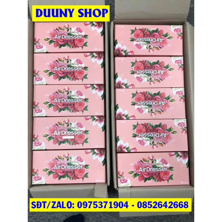 Giấy thơm quần áo  Aroma sheet/ AirDresser, hương hoa hồng Pháp chuyên tủ giặt khô LG Styler/Samsung
