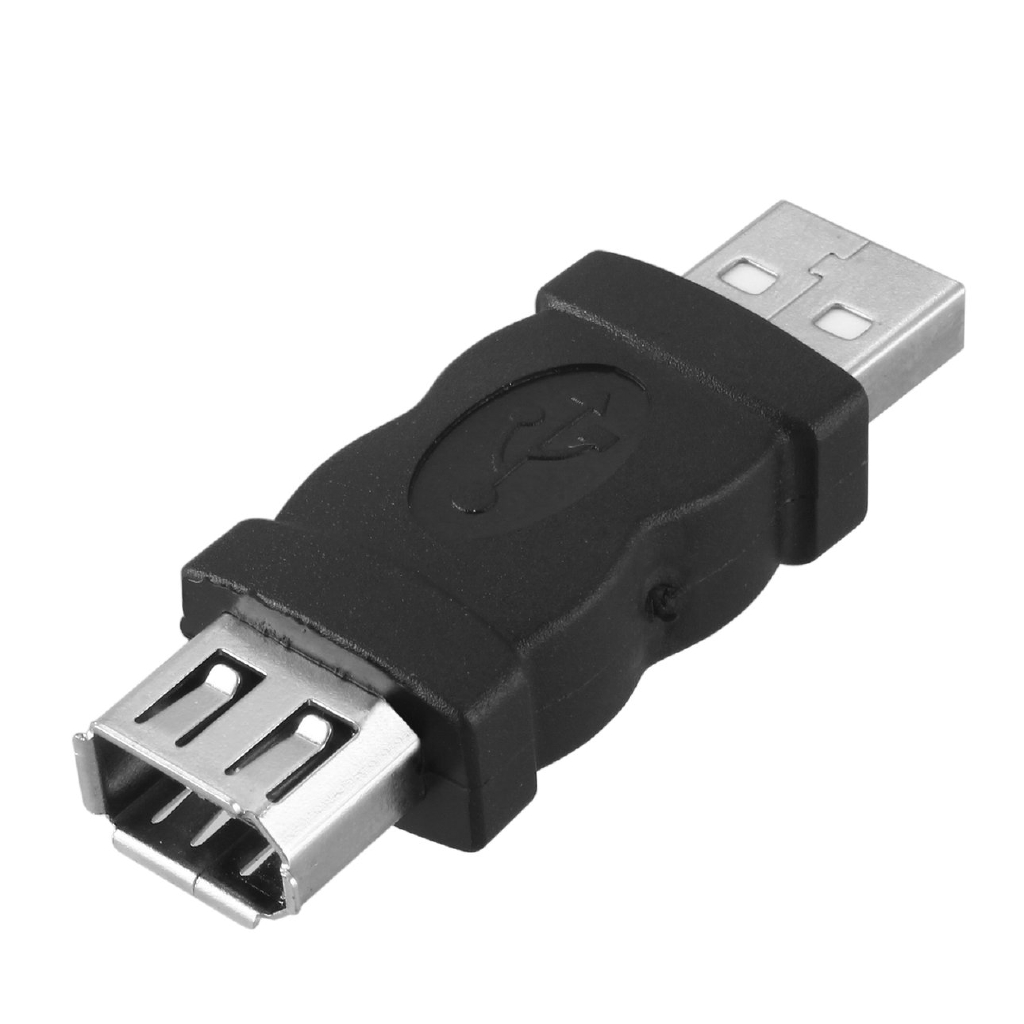 E Portable Firewire IEEE 1394 6 Pin Female to USB Type A Male Adaptor Adapter