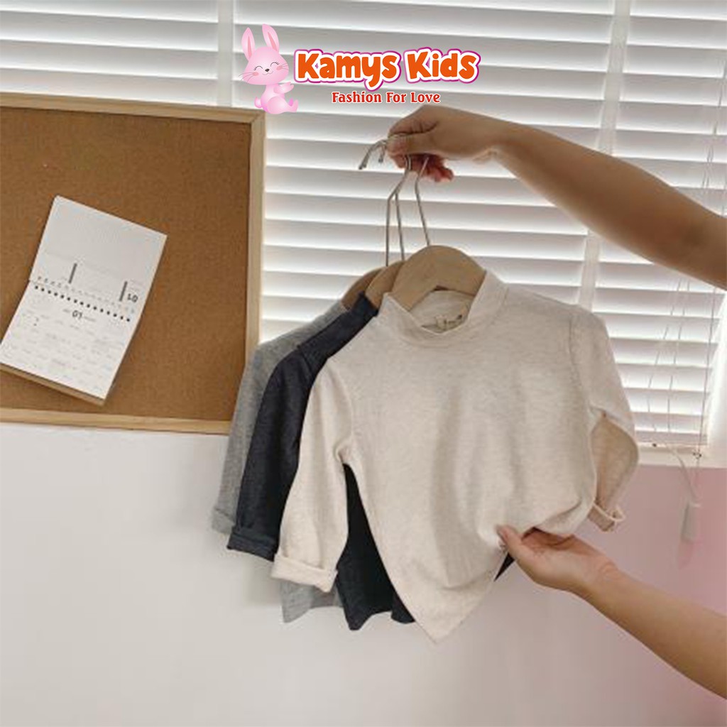 Áo giữ nhiệt cotton cho bé trai và bé gái từ 10-21kg chất vải mềm mịn, co giãn tốt