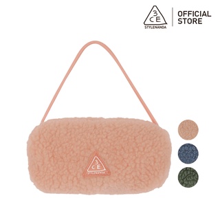 Túi xách cầm tay 3CE bằng vải lông màu trơn 19cm x 10cm x 8cm