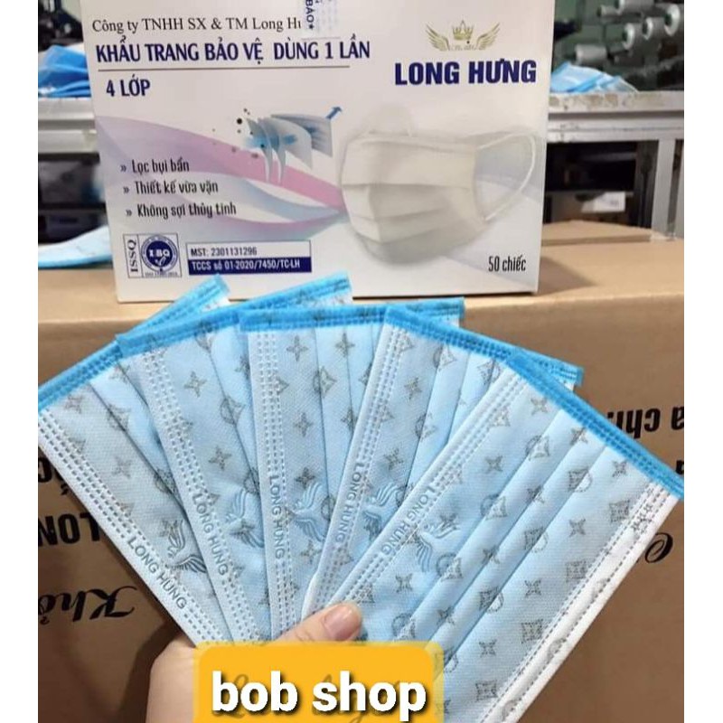 [Mã COSDAY giảm 8% đơn 150K] Hộp 50 chiếc khẩu trang y tế họa tiết chữ LV | BigBuy360 - bigbuy360.vn