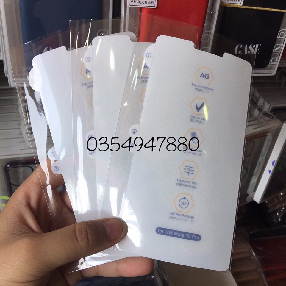 Miếng dán dẻo PPF AG Mặt trước, Mặt sau cho Huawei Mate 20 Pro Chống vân tay, bảo vệ máy