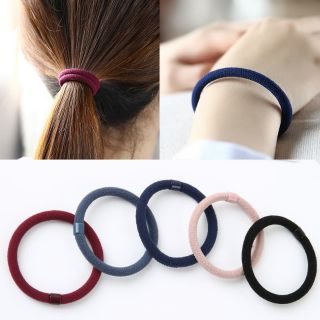 Thun cột tóc màu trơn set 10 cái đủ màu